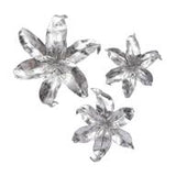 Silver Polystone Floral 3D Wall Decor, Set of 3 - Wall Decor