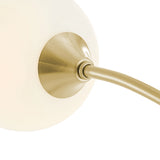 Anecho 5 Lights Gold and White Floor Lamp