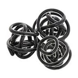 Black Glass Knotted Ball Sculpture Set of 3