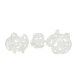 Clear Glass Knot Knotted Ball Sculpture Set of 3