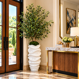 Luxury Artificial Olive Tree in Sculptural White Vase – 70" Tall