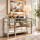 60" Mirrored Relection Andrea Hall Console Table