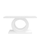 Eva Console Table – Modern White Sculptural Console Table