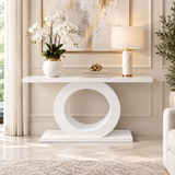 Eva Console Table – Modern White Sculptural Console Table
