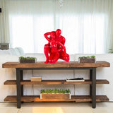 19" Resin Red Romance Sculpture - Home Decor