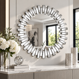 Modern Silver Mirror - 42 " L x 42" W x 2" Diameter