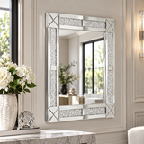 Diamond Square Wall Mirror - 36"W x 2.5"D x 36"H