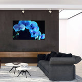 Tempered Glass Art - Blue Orchid Wall Art Decor