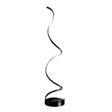 Modern Spiral LED 61" Black Floor Lamp // Dimmable LED Strip