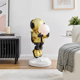 Hadfield Takes The Moon // Lighted Astronaut- Sculpture // Black & Gold