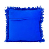 Blue Ribbon Shaggy Throw Pillow