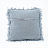 Silver Ribbon Shaggy Throw Pillow