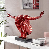 Sculpture 37" Wide X 19" Tall // Metallic Red - Home Decor