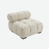 Munich Modular Sectional Sofa – White/Beige Fabric