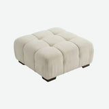 Munich Modular Sectional Sofa – White/Beige Fabric