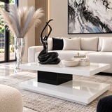 Athena Modern Coffee Table – White & Black High Gloss