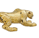 Mosaic Gold Panther Sculpture - Home Decor