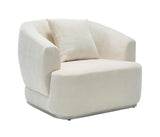 Monaco Modern Accent Chair – Beige Upholstered Lounge Chair