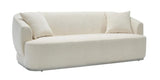 Monaco Beige Bouclé Sofa & Loveseat Set – Modern Curved Design