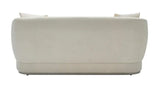 Monaco Beige Bouclé Sofa & Loveseat Set – Modern Curved Design