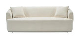 Monaco Beige Bouclé Sofa & Loveseat Set – Modern Curved Design