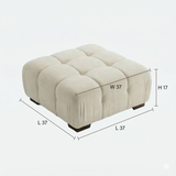 Munich Modular Sectional Sofa – White/Beige Fabric