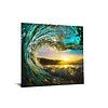 Tempered Glass Art - Sunset Waves Wall Art Decor