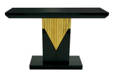 47"  Console Table - Black & Gold Mirror