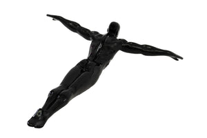 Black Diving Man Wall Sculpture - Home Decor