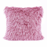 Blush Shaggy Lurex Throw Pillow