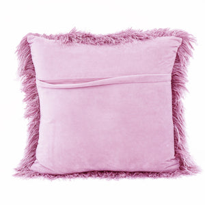 Blush Shaggy Lurex Throw Pillow