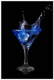 Tempered Glass Art - 3PC Neon Martini Wall Art Decor