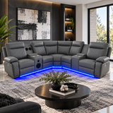 Chicago Power Reclining Sectional Sofa – Grey