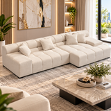 Midtown Cream Right Chaise Sectional Sofa – Modern Luxury Design
