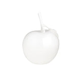 Solid Color Apple Sculpture // White - Home Decor