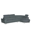 Almira Grey Right Sectional Sofa – Modern Luxury Eco Leather