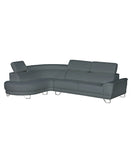 Almira Grey Left Sectional Sofa – Modern Luxury Eco Leather