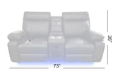 Baltimore White Power Recliner Sofa Set – LED Lights & Built-In Speakers