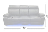 Baltimore Black Power Recliner Sofa Set – LED Lights & Built-In Speakers