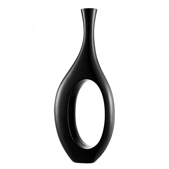Trombone Vase - Small Black 34