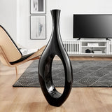 Trombone Vase - Large Black 51" - Home Decor