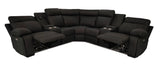 Chicago Black Power Reclining Sectional Sofa – LED Lights & Speakers
