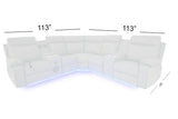 Chicago Power Reclining Sectional Sofa – Grey