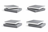 Anna Modern Rotating Coffee Table – High Gloss Gray & White