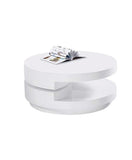 Deluxe Modern Rotating Coffee Table – High Gloss White