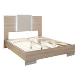Taupe King Platform Furniture Bed