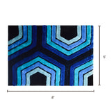 Geometric Modern Blue Shapes Rug