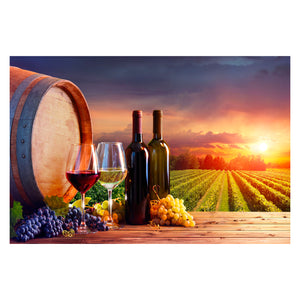 Tempered Glass Art - Vineyard Party Time Wall Art Decor