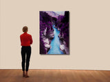Tempered Glass Art - Purple Guadalupe River Wall Art Decor