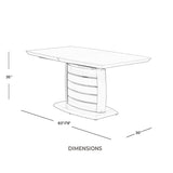 Rectangular Dining Table High Gloss Grey  and Lacquer Finish